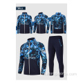 Mode aangepaste print logo Men Sport Polyester tracksuit